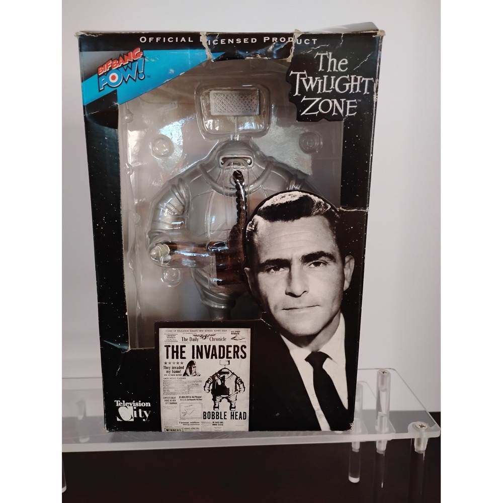 Bif Bang Pow The Twilight Zone The Invaders Bobble Head Silver Alien Figure05003